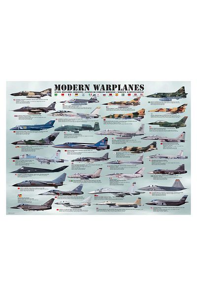 Eurographics Puzzle Eurographics - Modern Warplanes, 1000 pieces
