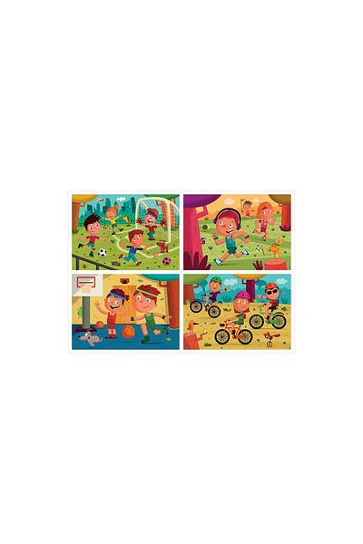 EDUCA Educa Puzzle - Multi 4 Junior Sports, 20/40/60/80 pieces