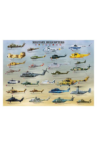 Eurographics Puzzle 500 pieces XXL Eurographics - Military Helicopter