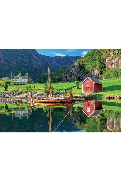 EDUCA Puzzle - Viking Boat, 1500 piese, include lipici