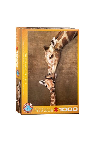Eurographics Puzzle Eurographics - The mother Giraffe and its girafon, 1000 piese