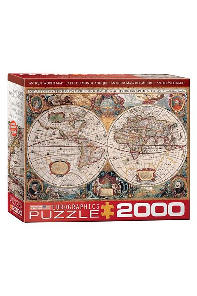 Eurographics Puzzle Eurographics - Antique World Map, 2000 pieces