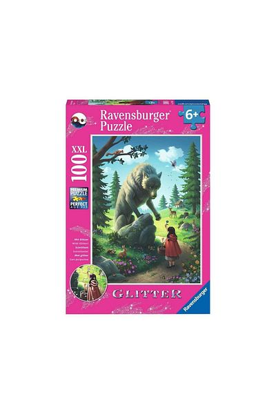 RAVENSBURGER Ravensburger 100 piece puzzle - Little Red Riding Hood and the Wolf, with glitter