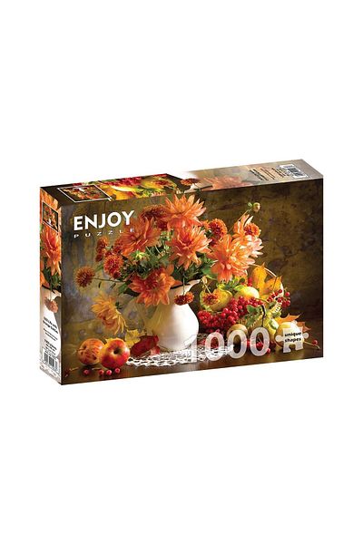Enjoy Puzzle 1000 pieces Enjoy - Still Life with Orange Dahlias