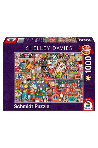 Schmidt Schmidt Puzzle - Shelley Davies: Vintage Board Games, 1000 pieces