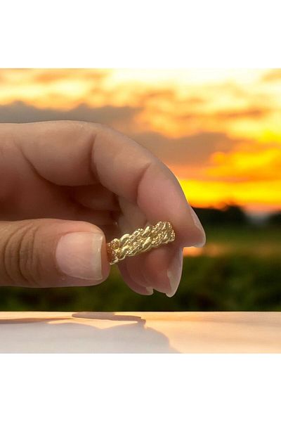 demirosa 1 Pcs Steel Adjustable Stone Stylish Ring