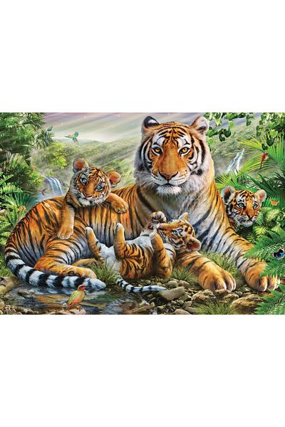 Schmidt Puzzle 1000 pieces Schmidt - Tiger and Cubs