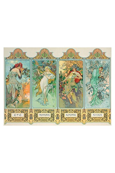 Eurographics Puzzle - Alfons Mucha: Four Seasons, 1000 piese