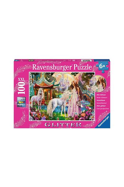 RAVENSBURGER Ravensburger Puzzle - Princess with Unicorn, 100 pieces XXL, shiny