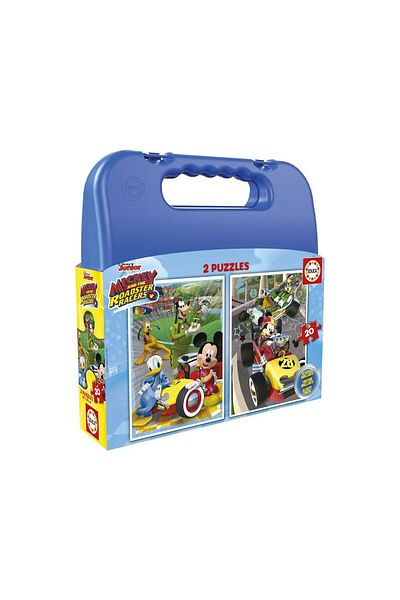 EDUCA Puzzle Educa - Mickey and the Roadster Racers Case, 2x20 piese