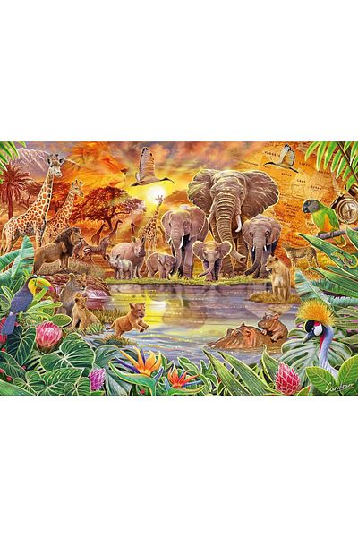 Schmidt 1000 piece puzzle Schmidt - Steve Sundram: African Wildlife
