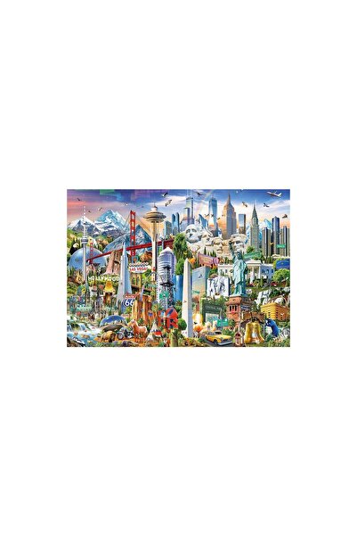 EDUCA Puzzle - North America Landmarks, 1500 pieces, includes puzzle glue