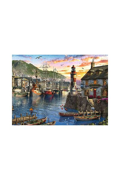 RAVENSBURGER Puzzle Ravensburger - Sunrise at the Port, 500 piese