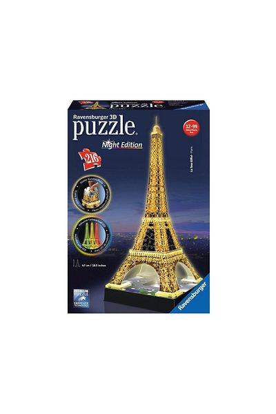 RAVENSBURGER Ravensburger 3D Puzzle - Eiffel Tower at Night, 216 pieces