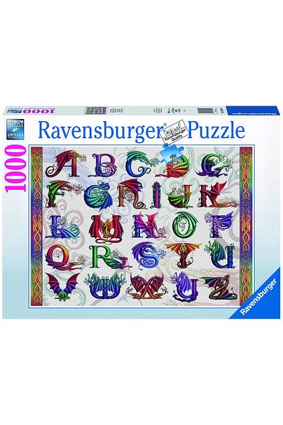 RAVENSBURGER Ravensburger Puzzle - Dragon Alphabet, 1000 pieces
