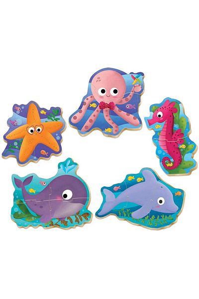 EDUCA Educa Puzzle - 5 Baby Puzzles, 2/3/4 pieces