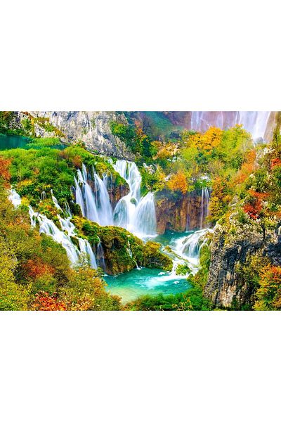 Enjoy Puzzle 1000 pieces Enjoy - Plitvice Waterfalls in Autumn