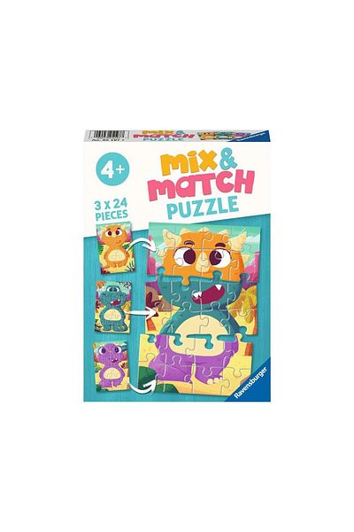 RAVENSBURGER Puzzle 3x24 pieces Ravensburger - Mix&Match Dinosaurs