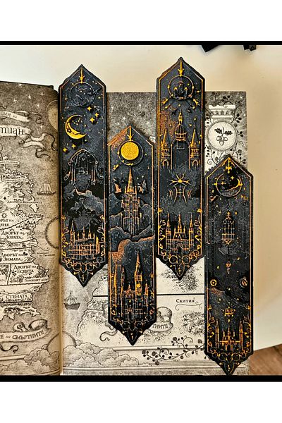 Wuun Store Σετ σελιδοδεικτών με ανάγλυφο Harry Potter Hogwarts 4 τεμ
