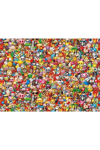 CLEMENTONI Clementoni Puzzle - Emoji - Impossible Puzzle!, 1000 difficult pieces
