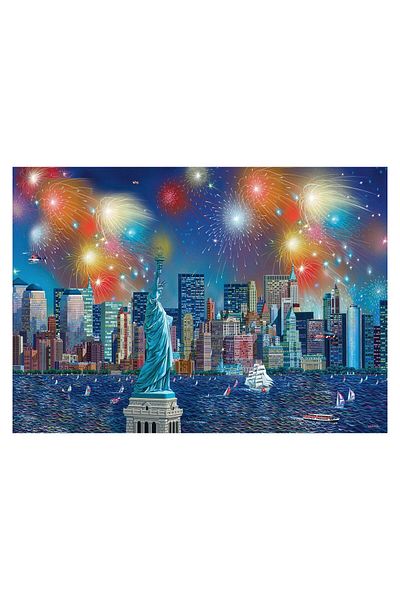 Schmidt Puzzle Schmidt - Alexander Chen: Statue Of Liberty With Fireworks, 1000 pieces