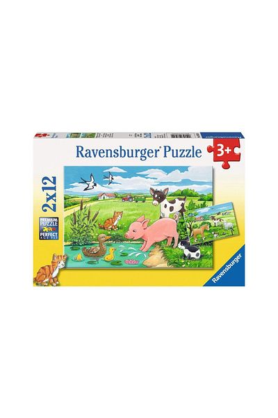 RAVENSBURGER Ravensburger Puzzle - Farm Animals, 2x12 pieces