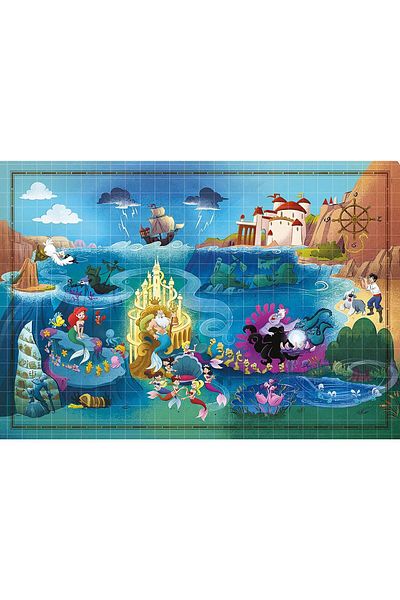 CLEMENTONI Puzzle 1000 pieces Clementoni - Story Maps - The Little Mermaid