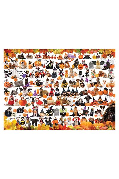 Eurographics Puzzle Eurographics - Halloween Puppies and Kittens, 1000 pieces