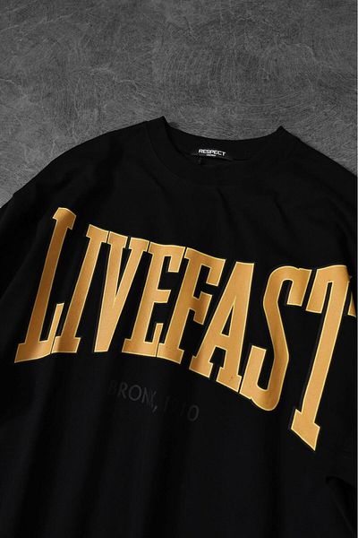 KUN SPORTSWEAR LIVEFAST ΜΠΛΟΥΖΑ ΜΕ ΛΕΠΤΟΜΕΡΗ ΕΚΤΥΠΩΣΗ OVERSIZE UNISEX