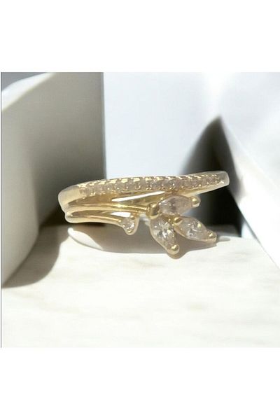 demirosa 1 Pcs Steel Adjustable Stone Stylish Ring