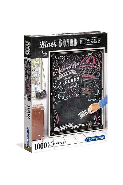 CLEMENTONI Puzzle Clementoni - Black Board Puzzle - Travel, 1000 pieces