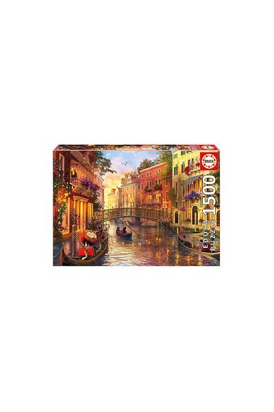 EDUCA Educa Puzzle - Dominic Davison: Sunset in Venice, 1500 pieces, includes puzzle glue