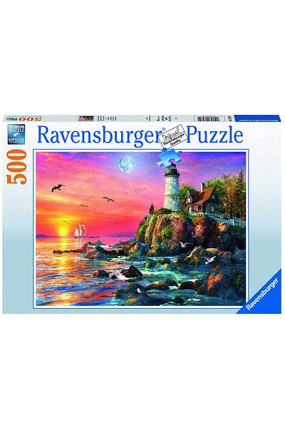 RAVENSBURGER Ravensburger Puzzle - Sunset Lighthouse, 500 pieces