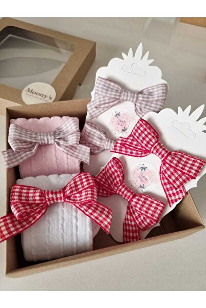 Moonys Socks Collection مجموعة جوارب وإبزيم من السلسلة الخاصة للفتيات الصغيرا...