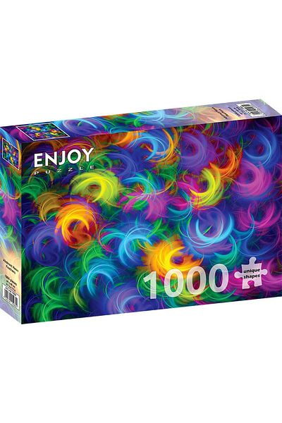 Enjoy Puzzle 1000 pieces ENJOY - Abstract Neon Feathers