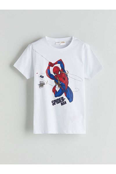 LC Waikiki Set pijamale pentru băiat cu decolteu crew cu imprimeu Spider-Man pentru sezon nou - S5FU65Z4