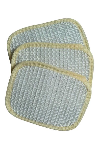 ilkadimbuklet Three Pieces of Cotton Knitted Hand-Held Rectangular Bath Washcloth Width: 12 cm Height: 16 cm Store in a Cloth Bag