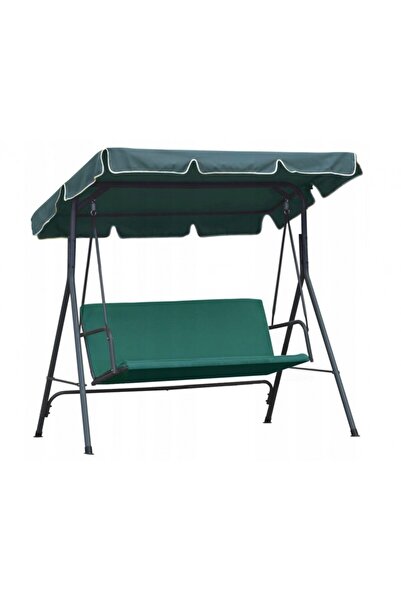 ECARLA Covered garden swing, 3 seats, maximum 260 kg, green cushions, JollyMag, HO01ZIE
