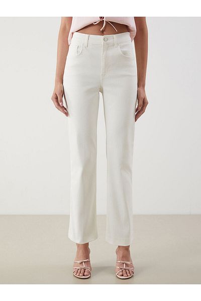 LC Waikiki New Season Crop Flare Women's Jean Trousers - S5Pq18Z8