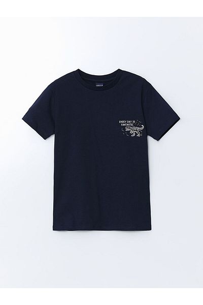 LC Waikiki New Season Crew Neck Dinosaur Printed Boy's T-Shirt - S5I163Z4