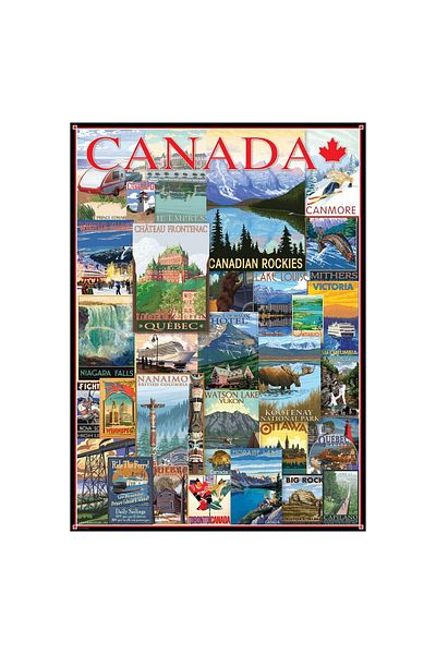 Eurographics Eurographics Puzzle - Travel Canada Vintage Posters, 1000 pieces