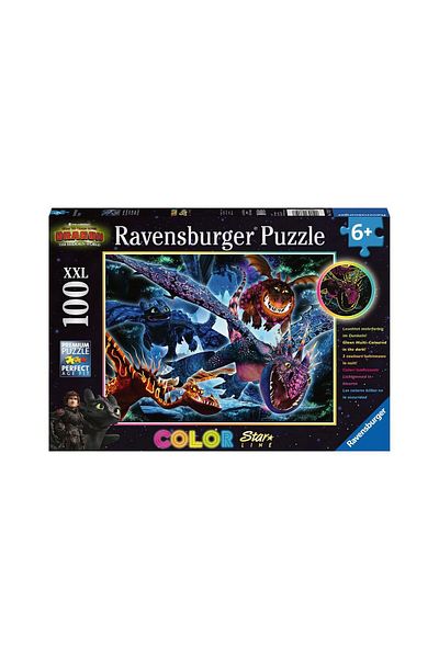 RAVENSBURGER Ravensburger phosphorescent puzzle - How To Train Your Dragon, 100 pieces
