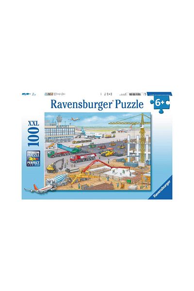 RAVENSBURGER Puzzle Ravensburger - Construction Site at the Airport, 100 pieces XXL