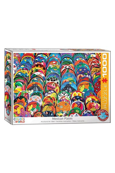 Eurographics Puzzle Eurographics - Mexican Ceramic Plates, 1000 pieces