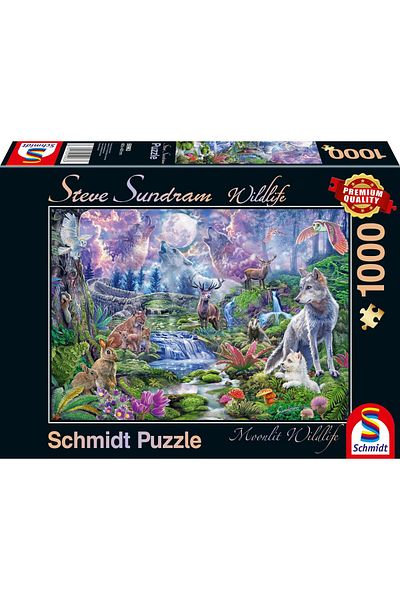 Schmidt 1000 piece puzzle Schmidt - Steve Sundram: Moonlit Wildlife