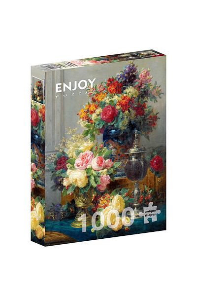 Enjoy Puzzle 1000 pieces Enjoy - Jean Robie Baptiste: Spring Flowers with Chalices, Jean Robie