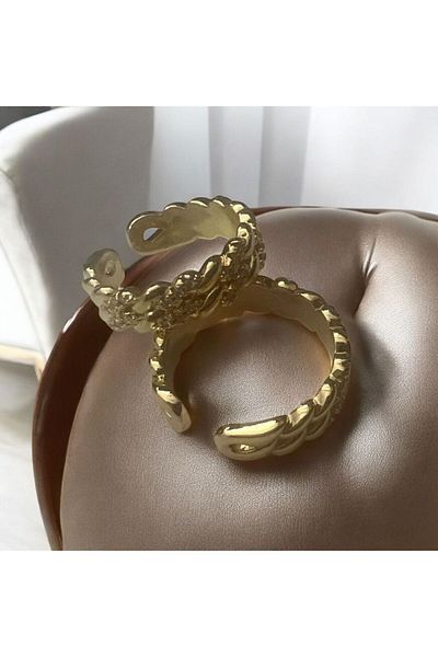 demirosa 1 Pcs Steel Adjustable Stone Stylish Ring