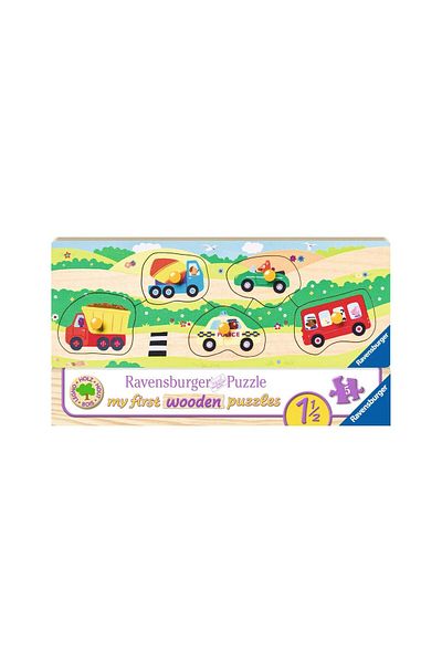 RAVENSBURGER Ravensburger wooden puzzle - Vehicles, 5 pieces