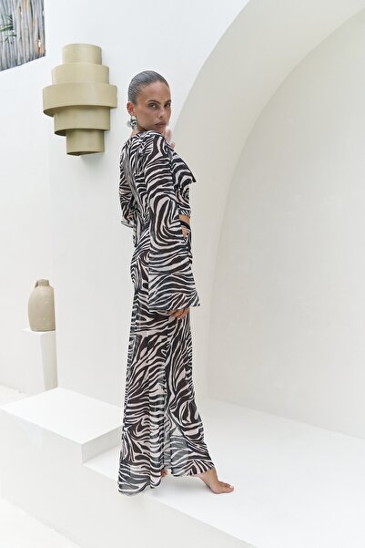 BOHEMAİ Pnaisyonist Long Sleeve Black Crop Skirt Suit