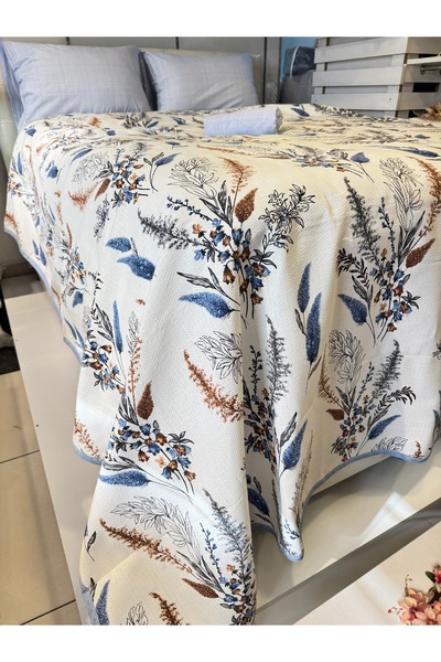 ŞENER HOME Başak Patterned Sheet Elastic Single Pique Set